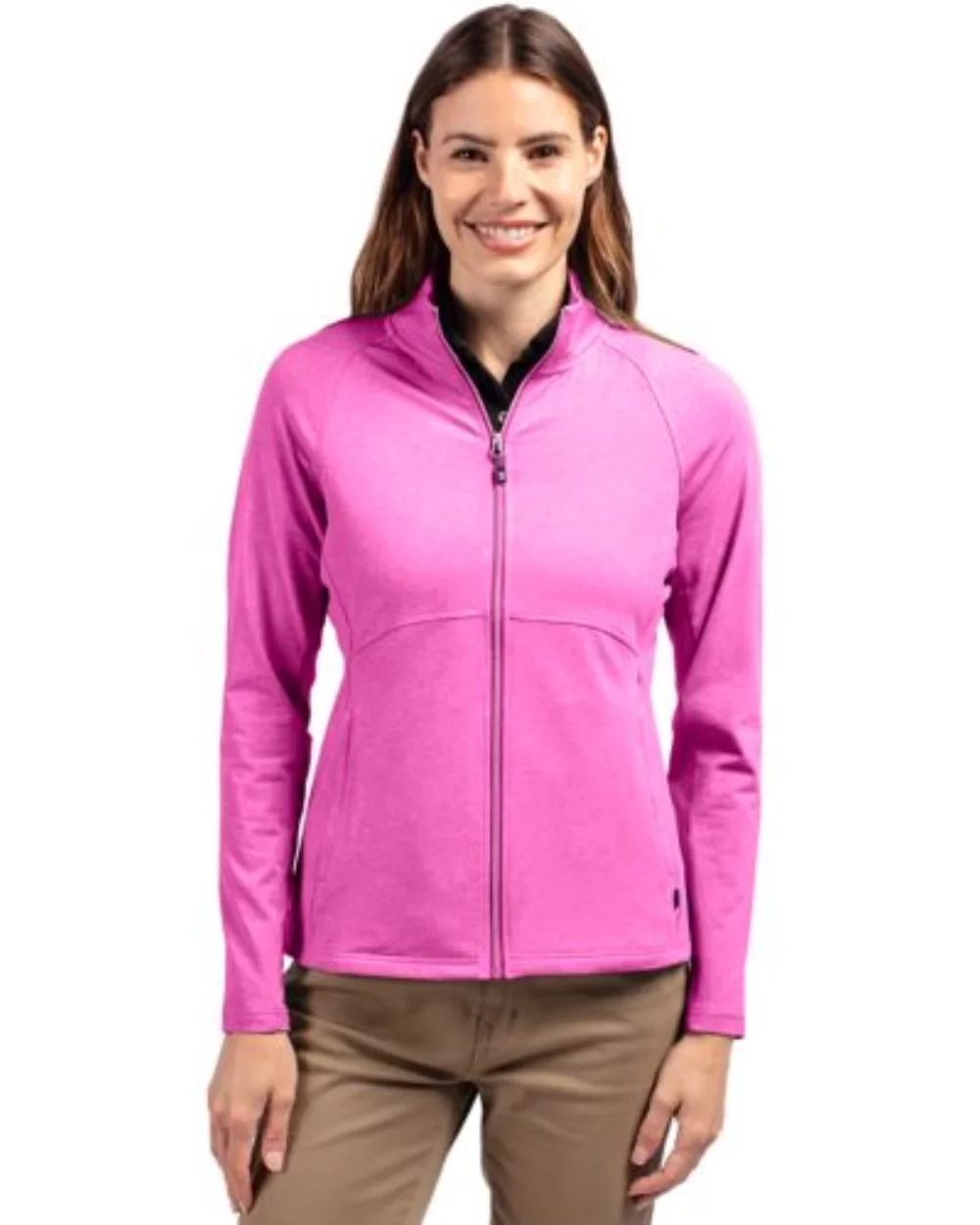Veste zippée complète Cutter & Buck Adapt Eco Knit Heather recyclée pour femmes