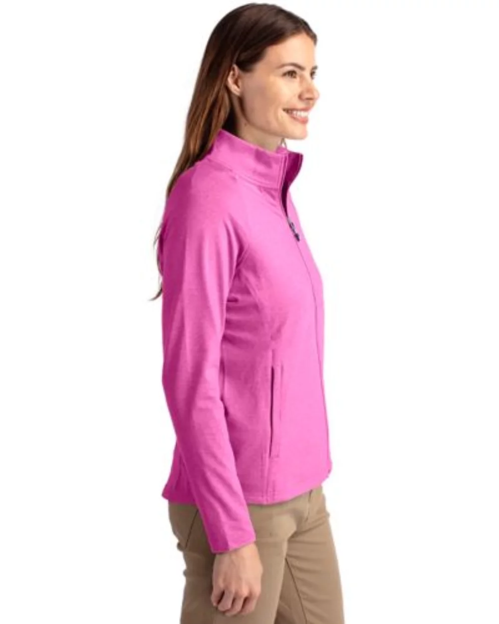 Veste zippée complète Cutter & Buck Adapt Eco Knit Heather recyclée pour femmes