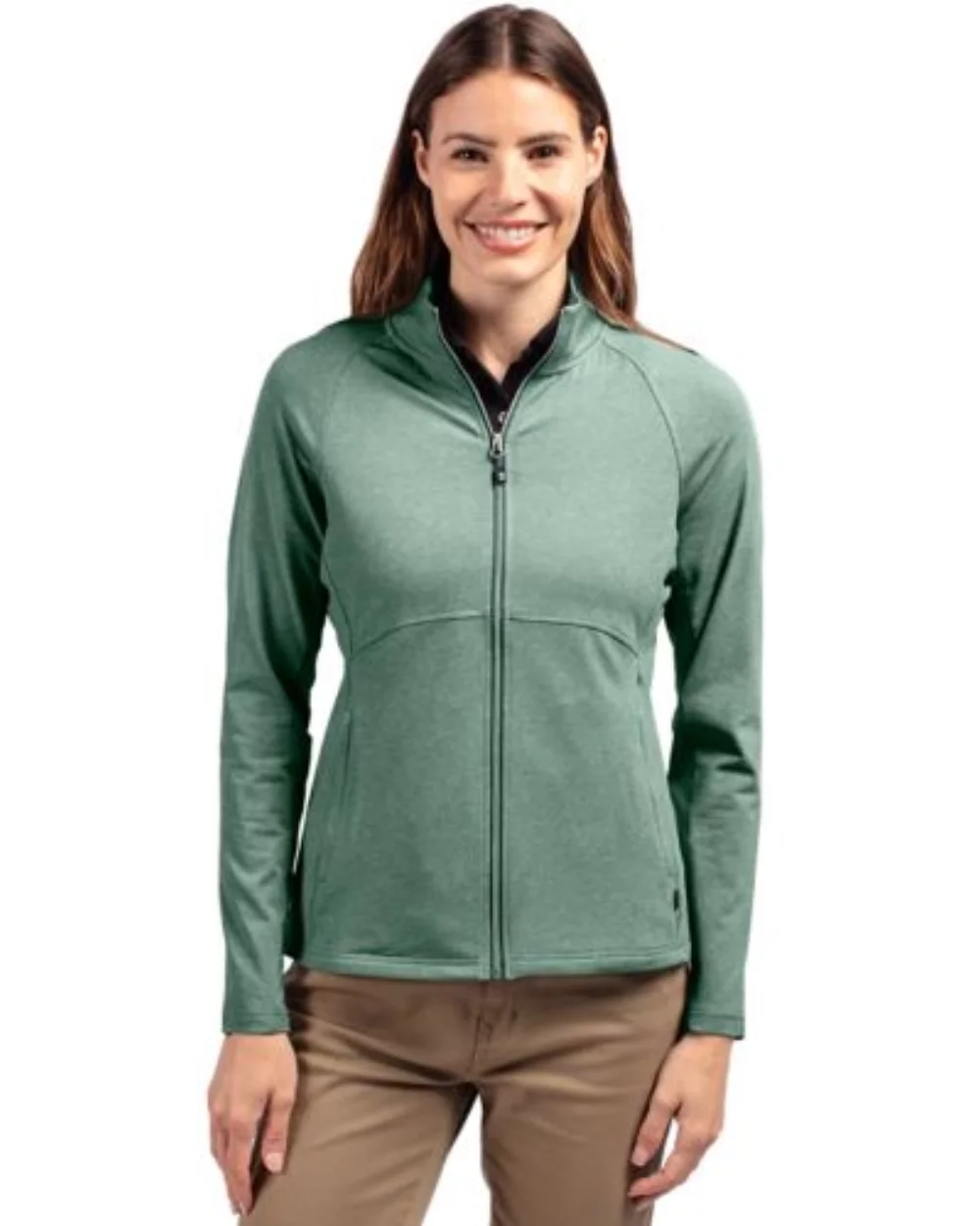 Veste zippée complète Cutter & Buck Adapt Eco Knit Heather recyclée pour femmes
