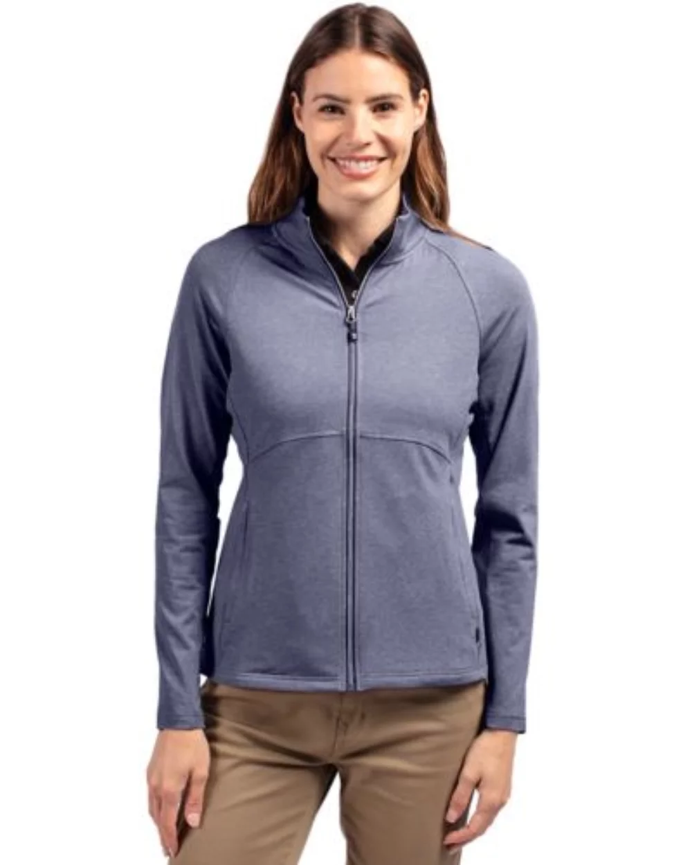 Veste zippée complète Cutter & Buck Adapt Eco Knit Heather recyclée pour femmes