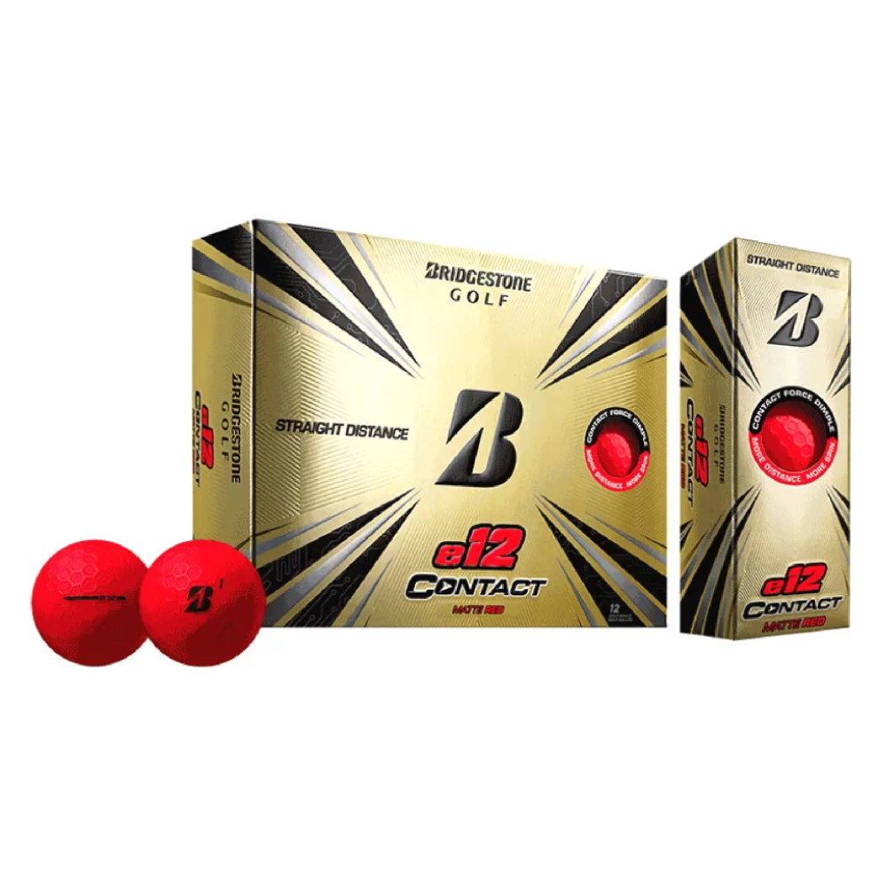 Balles de golf Bridgestone E12 Rouge Pack de 12 (10-15 jours)