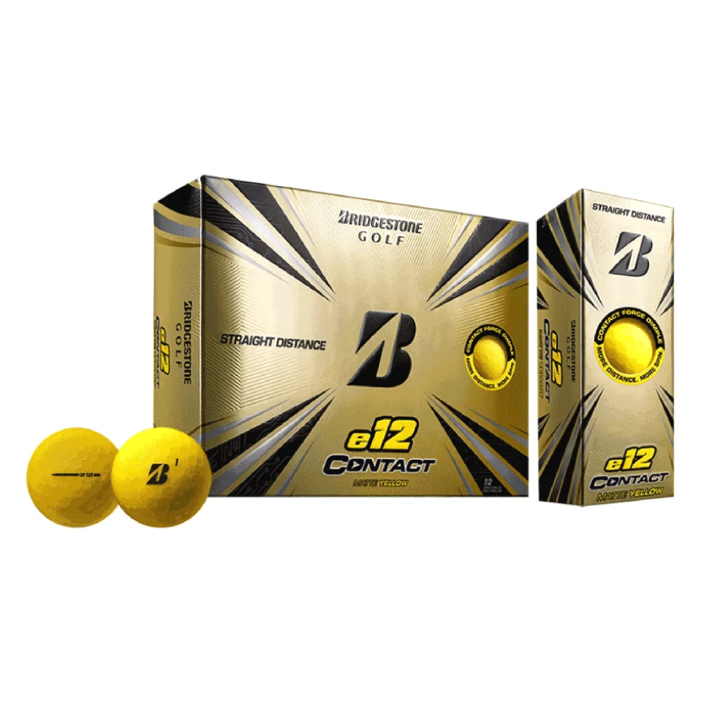 Balles de golf Bridgestone E12 jaunes, paquet de 12 (10-15 jours)