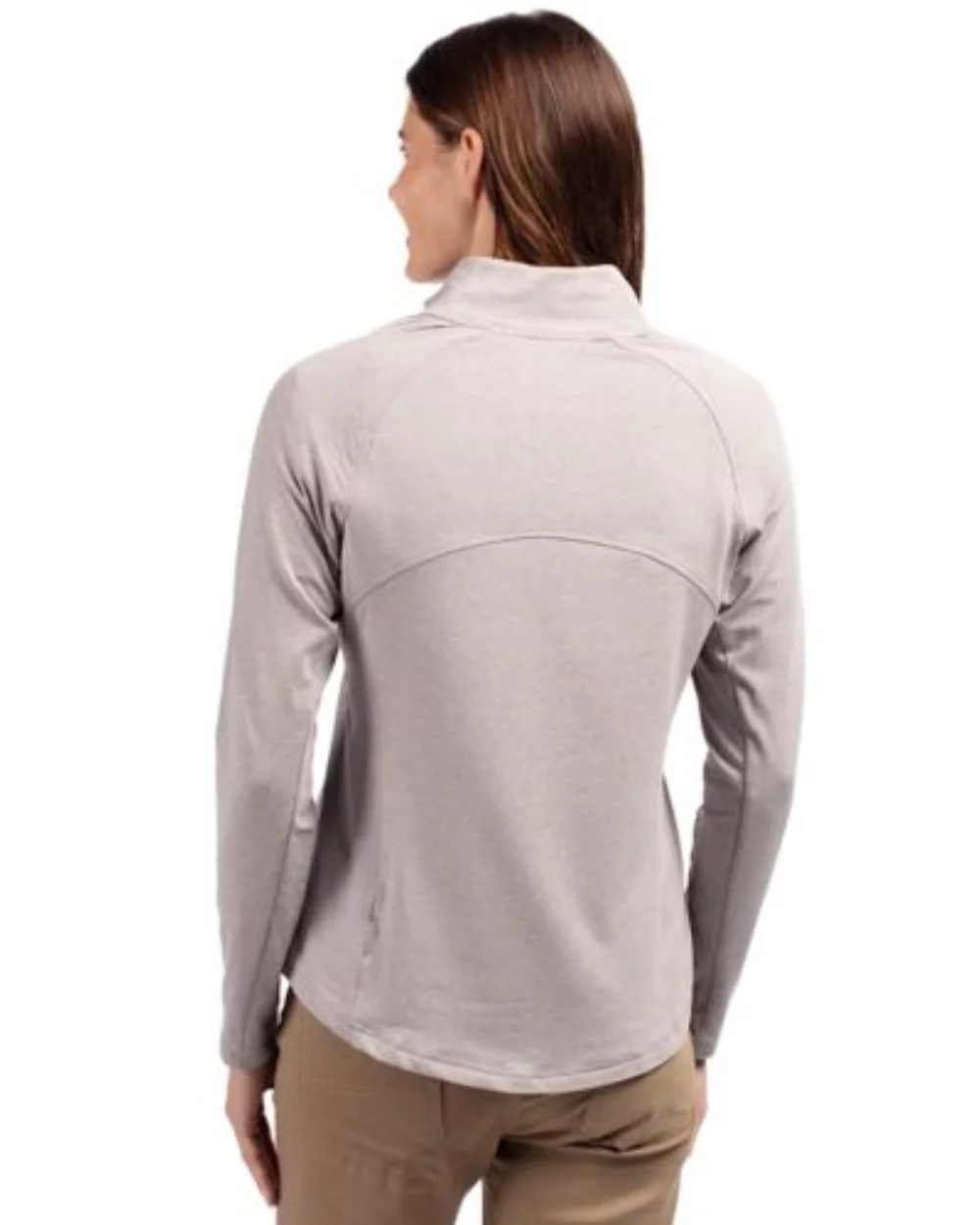 Cutter & Buck Adapt Eco Knit Heather Recycled Womens Full Zip