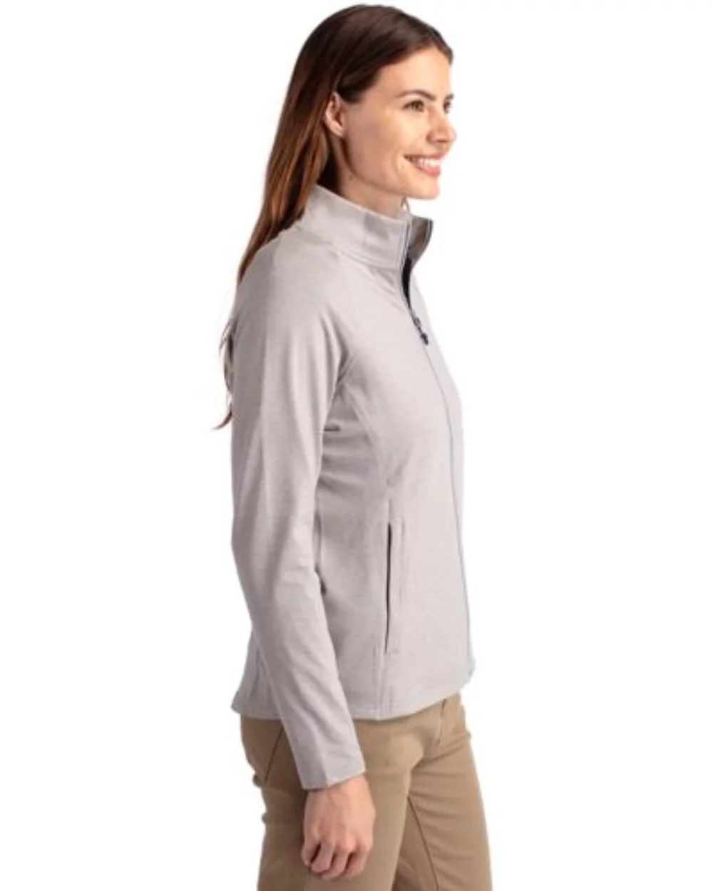 Veste zippée complète Cutter & Buck Adapt Eco Knit Heather recyclée pour femmes