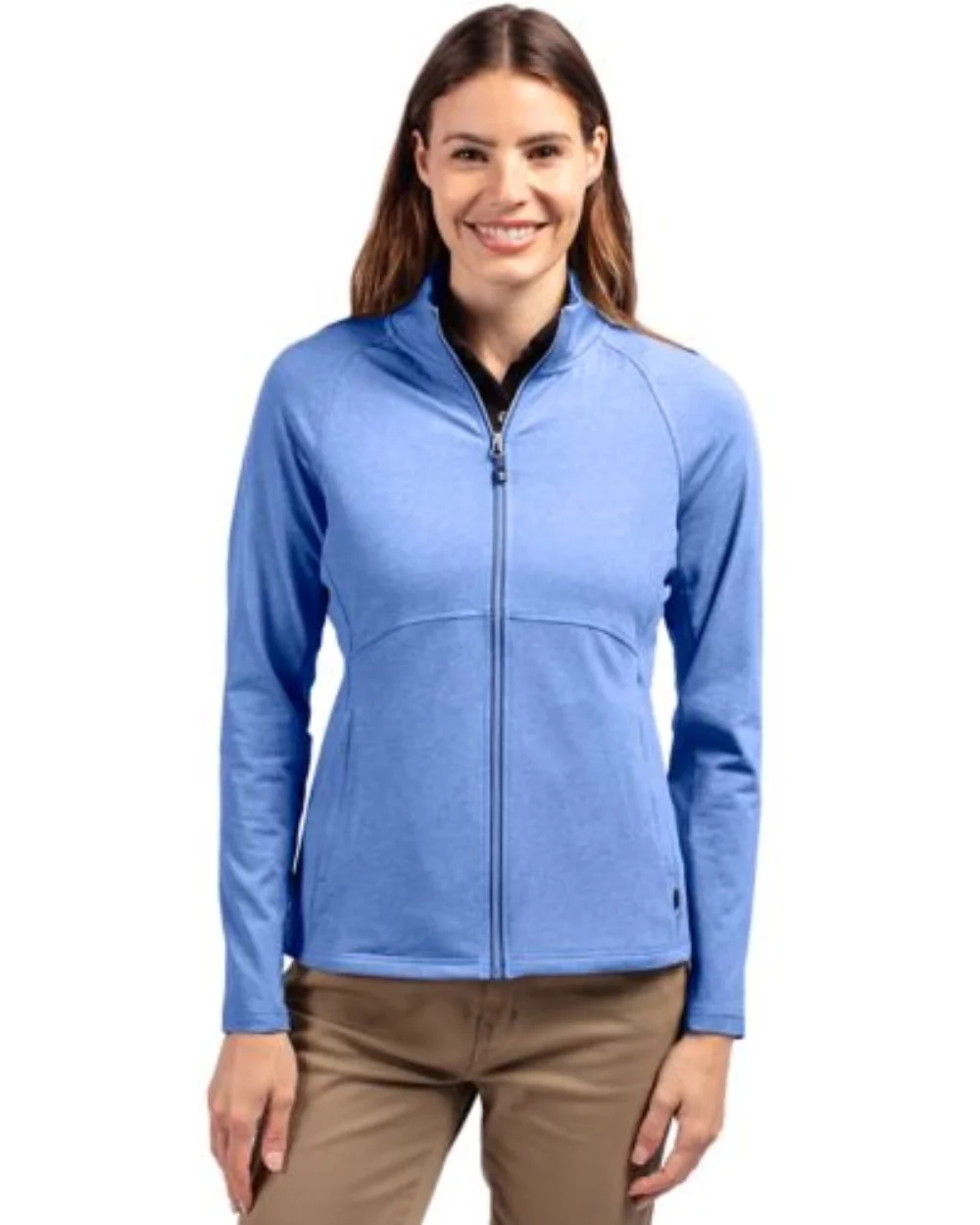 Veste zippée complète Cutter & Buck Adapt Eco Knit Heather recyclée pour femmes