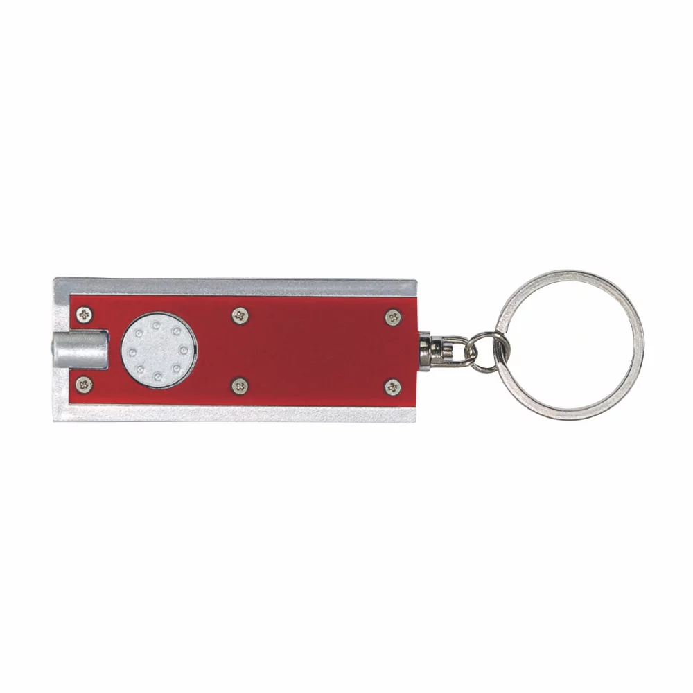 Porte-clés en plastique avec lumière LED blanche (3-5 jours)