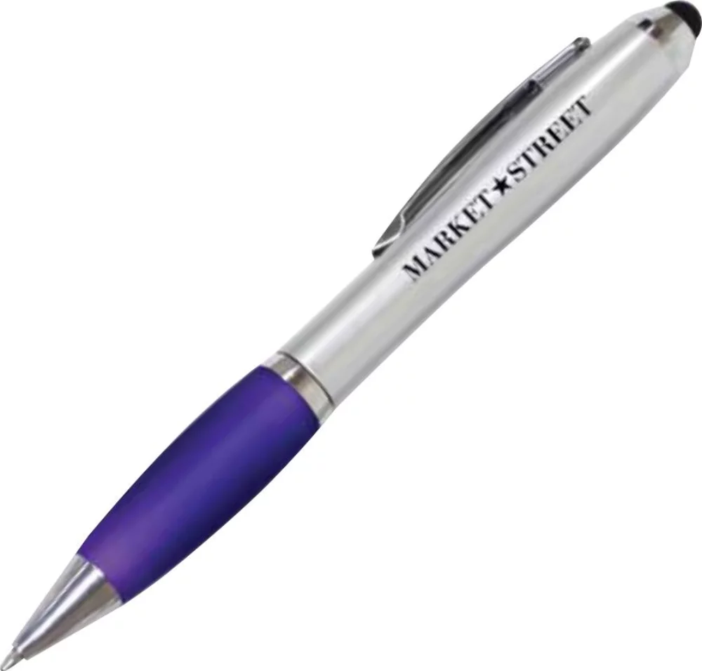 Stylo à bille à action tournante en plastique Sudbury avec stylet (3-5 jours)