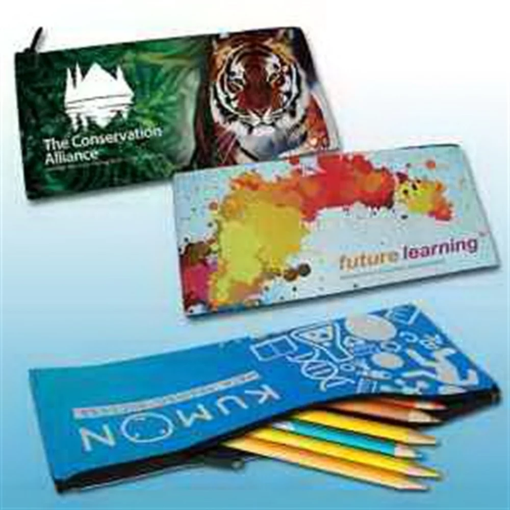 Étui à crayons en simili cuir