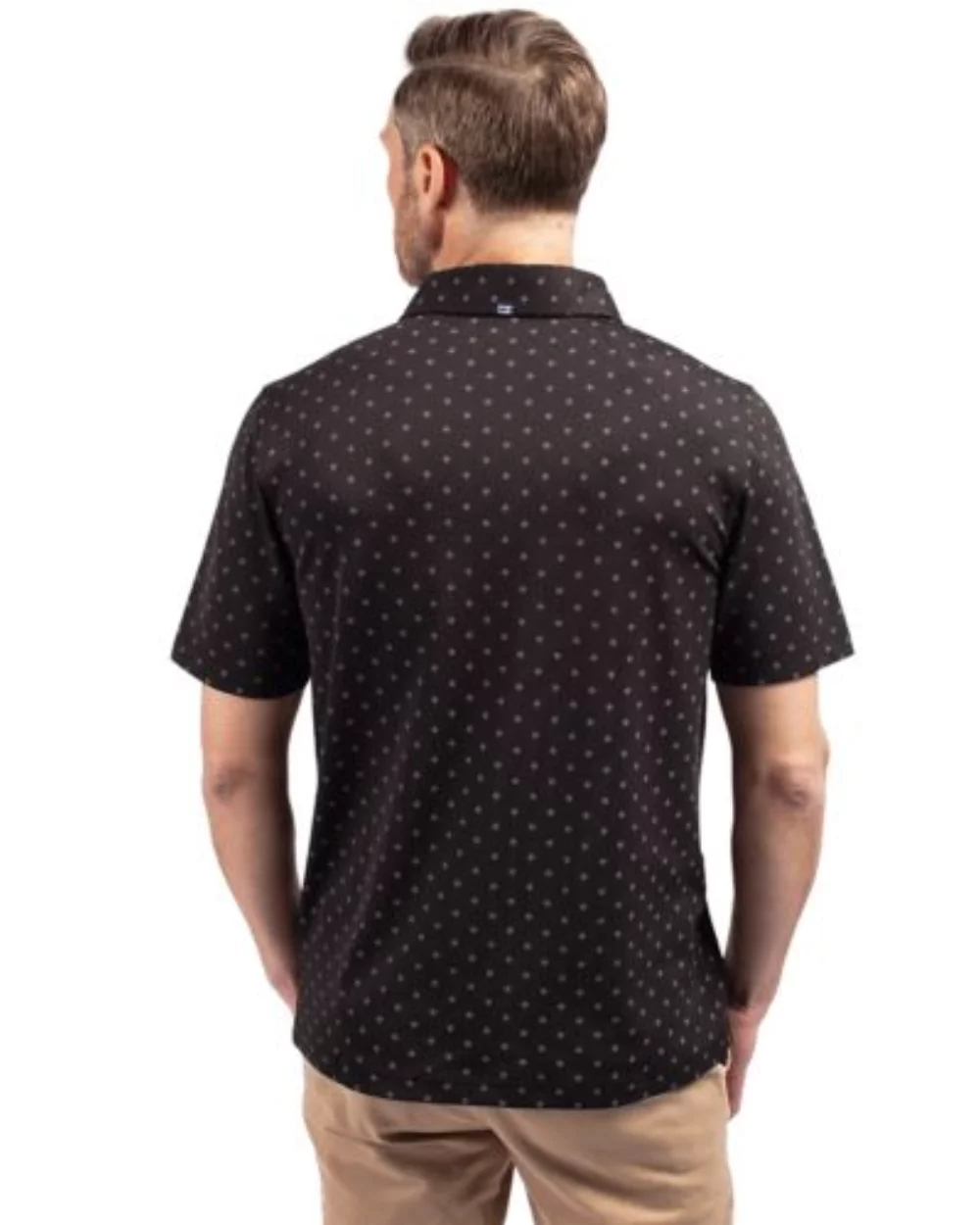Polo Cutter & Buck Virtue Eco Pique à motif de carreaux recyclé pour hommes de grande taille