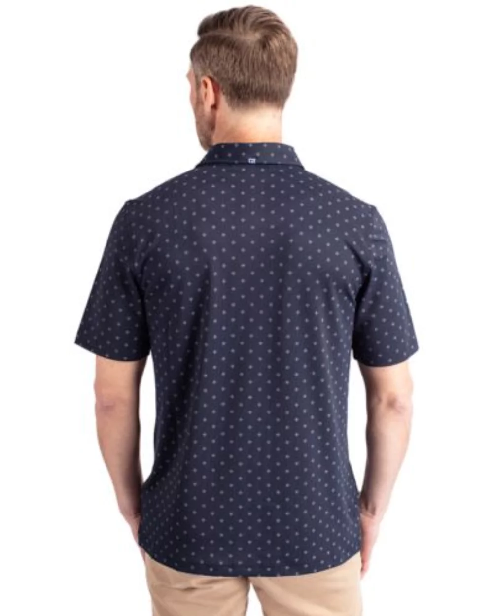 Polo Cutter & Buck Virtue Eco Pique à motif de carreaux recyclé pour hommes de grande taille