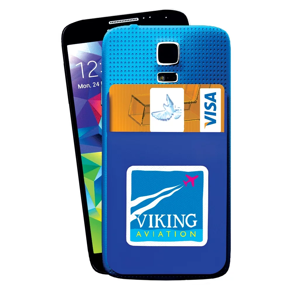 Porte-cartes de téléphone portable en silicone carré DiGi-Mates™