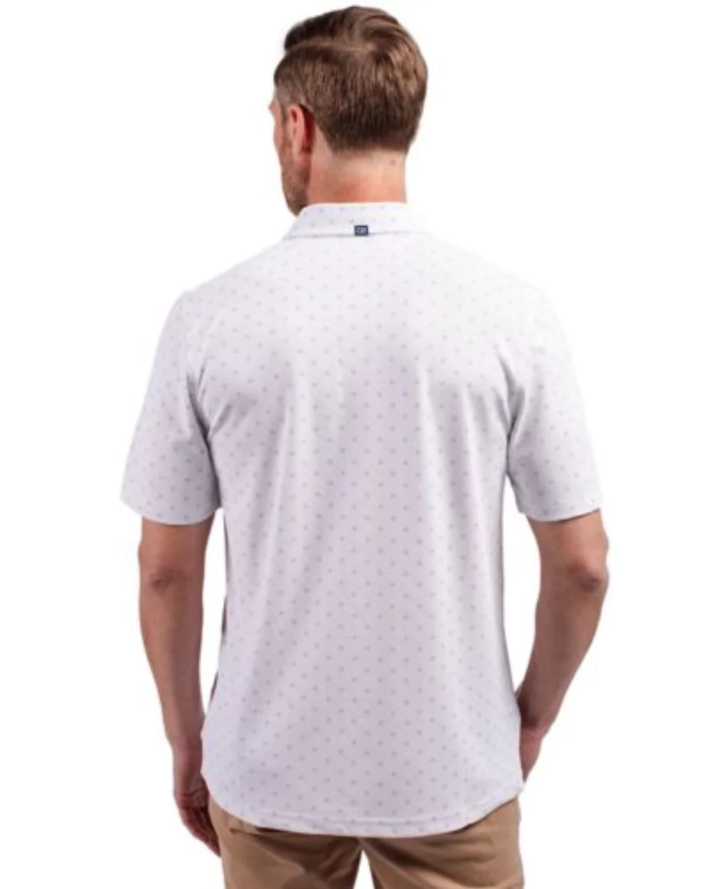 Cutter & Buck Virtue Eco Pique Tile Print Recycled Mens Big & Tall Polo