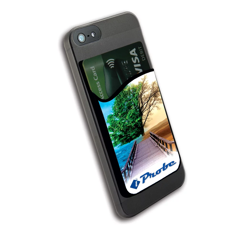 DiGi-Mates™ Sublimated Silicone Cell Phone Back Pak Card Holder