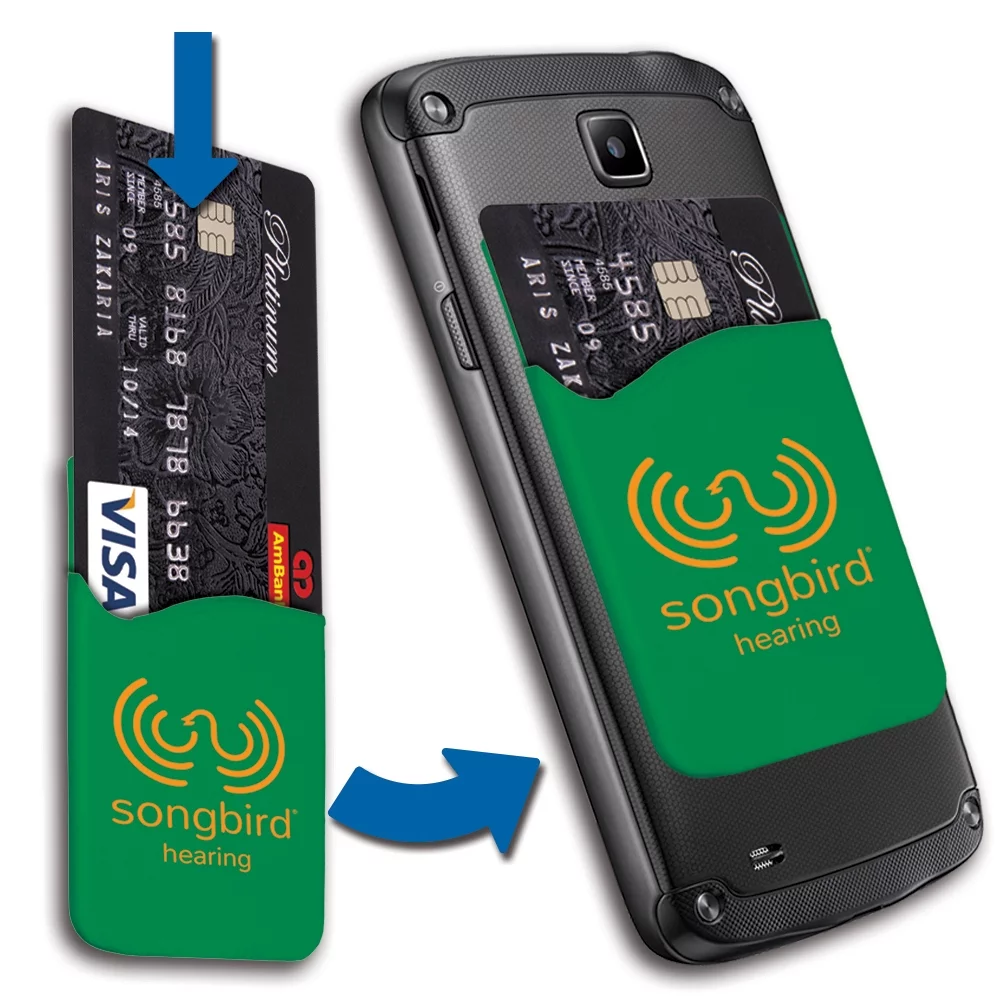 DiGi-Mates™ Pad Printed Cell Phone Back Pak Card Holder