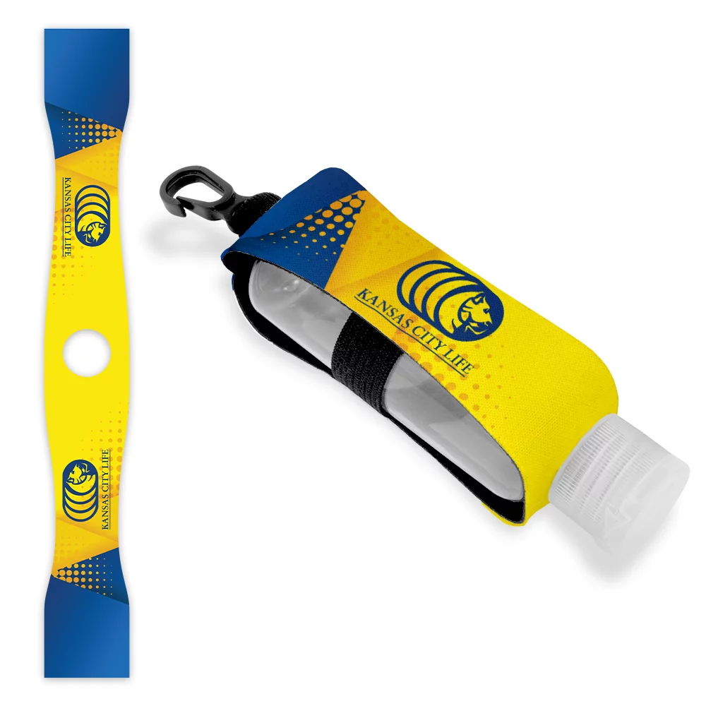 Étui pour désinfectant pour les mains en bouteille ronde de 2 oz.