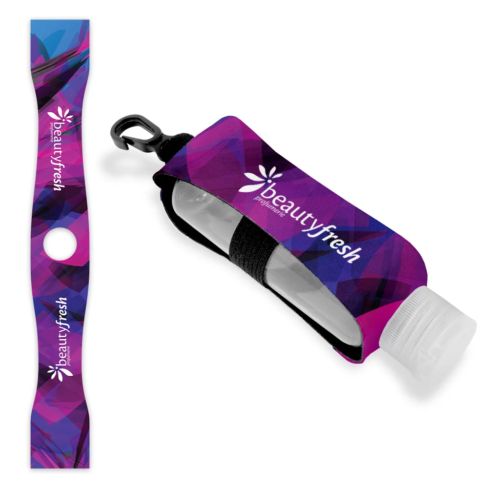 Étui pour désinfectant pour les mains en bouteille ronde de 2 oz.