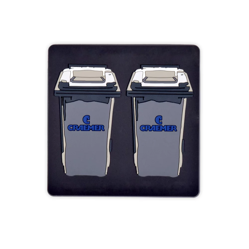 Sous-verres carrés en PVC 2D