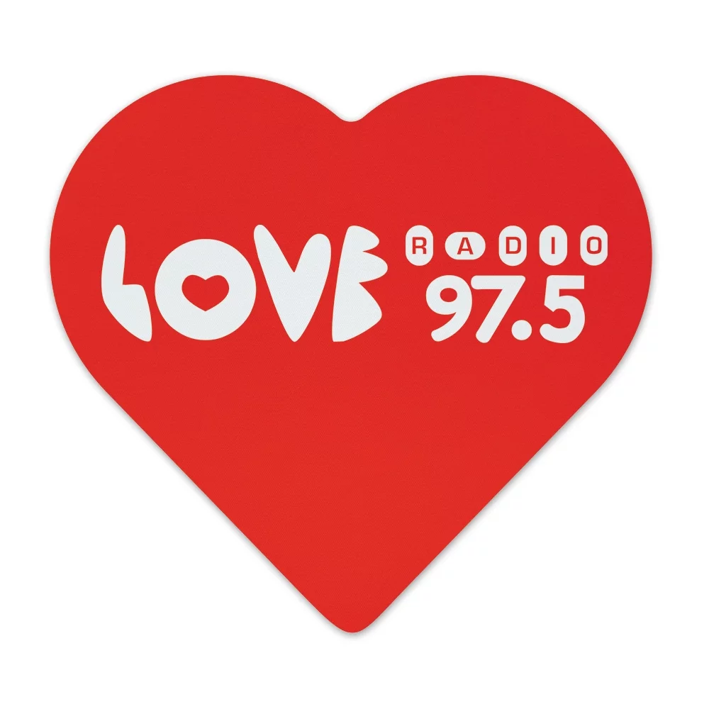 Chiffon de nettoyage en microfibre en forme de cœur avec impression sur le tampon