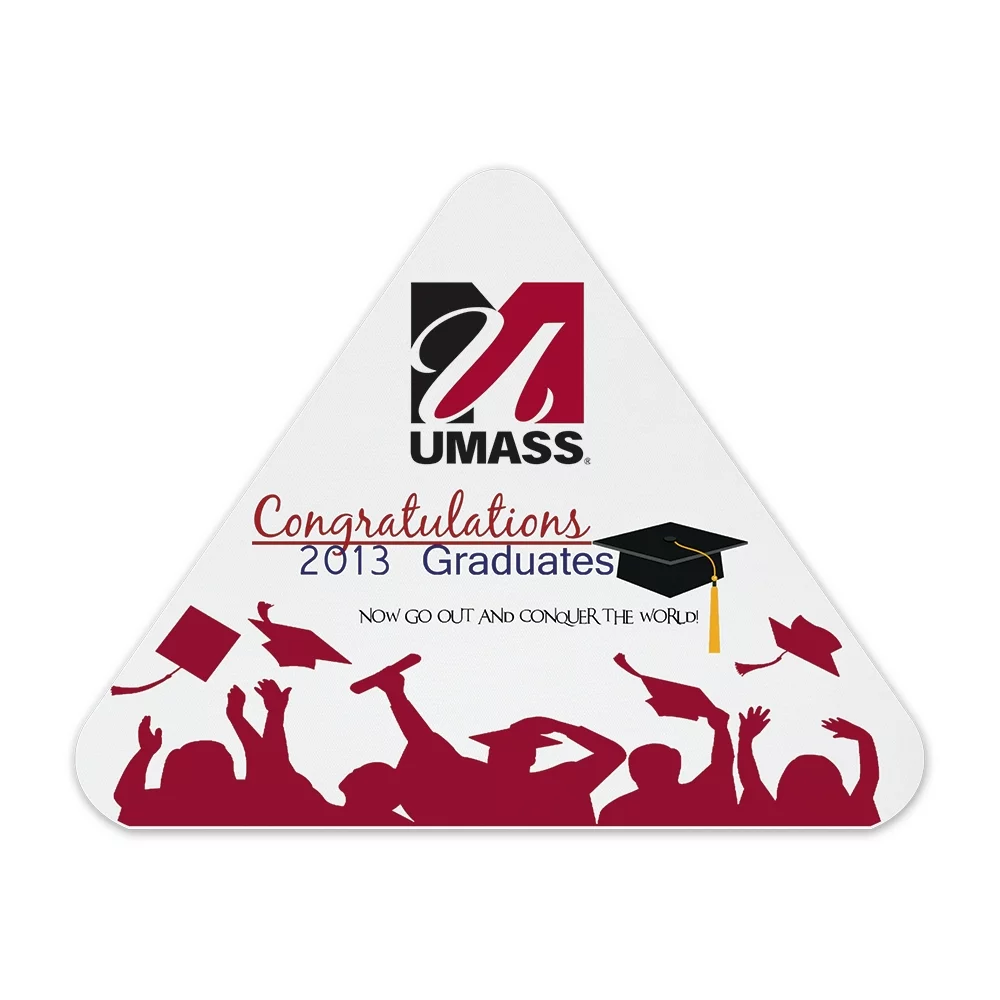 Chiffon de nettoyage triangulaire en microfibre avec impression sur tampon