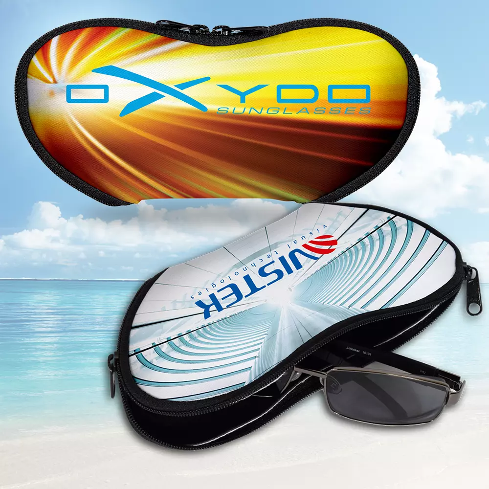 Étui à fermeture éclair pour lunettes de soleil sublimé