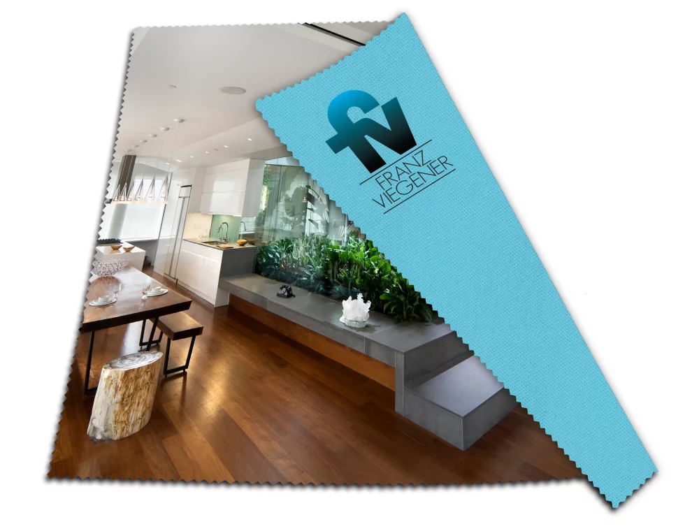 2 Sided Microfiber Cleaning Cloth w/Dye Sublimation (7"x 7")