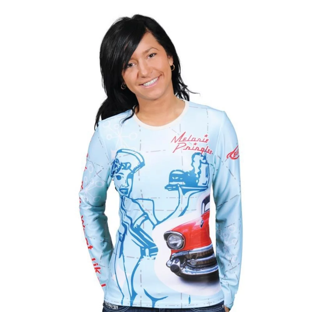 T-shirt à manches longues pour femme à col rond junior