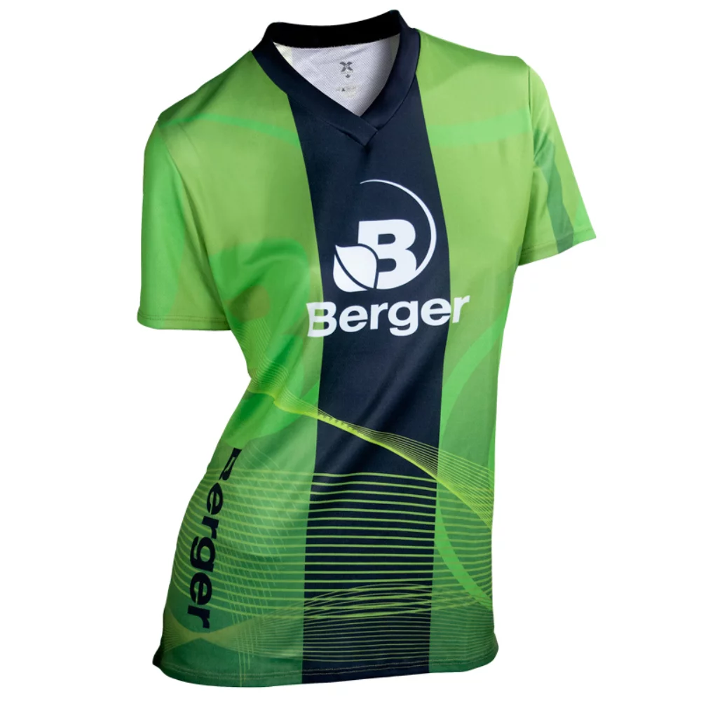 T-shirt de course pour femmes à col en V