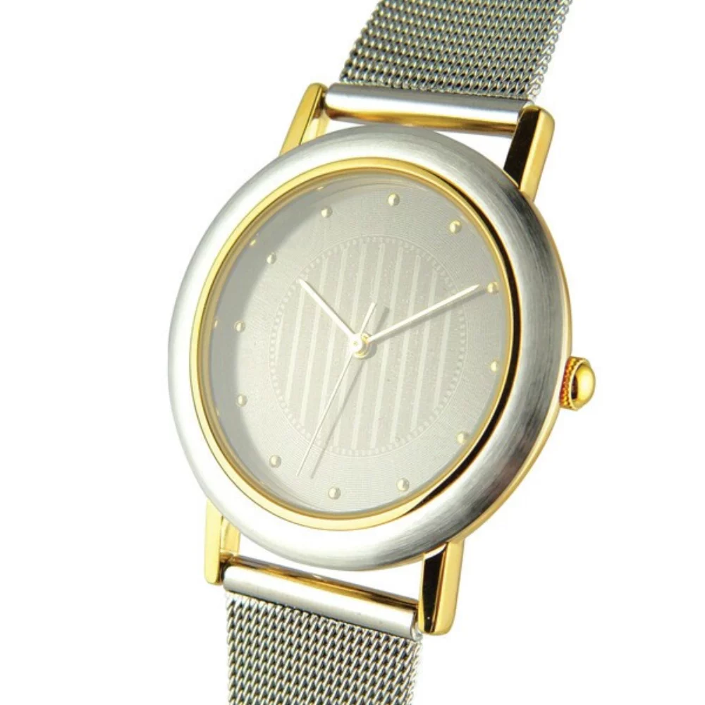 Montre étincelante pour homme Matsuda avec bracelet en maille métallique