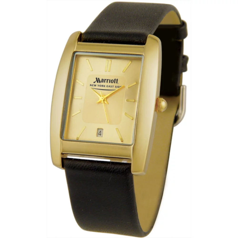 Montre unisexe Echo de Matsuda avec boîtier en laiton finition or satiné.