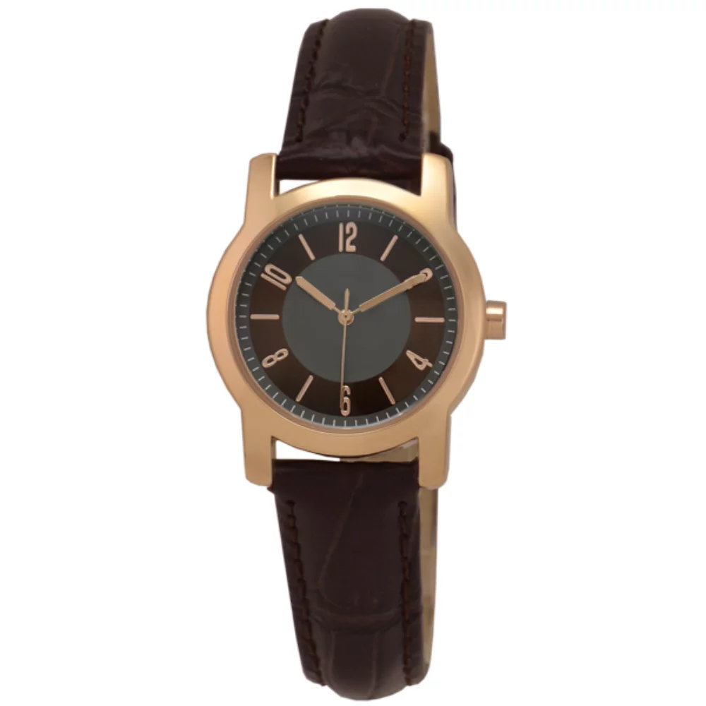 Montre Matsuda Concord en or rose (marron, marron - pour femmes)