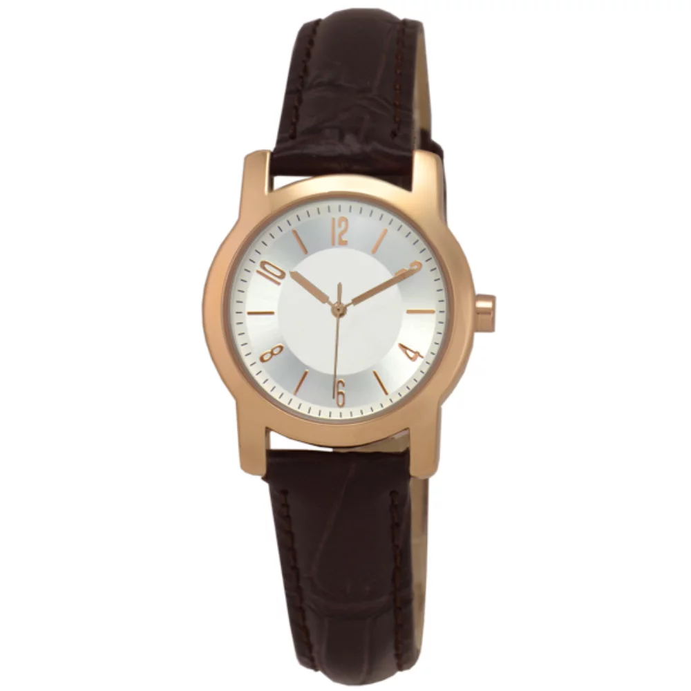 Matsuda Concord Rose Gold Watch (Silver, Brown - Ladies)