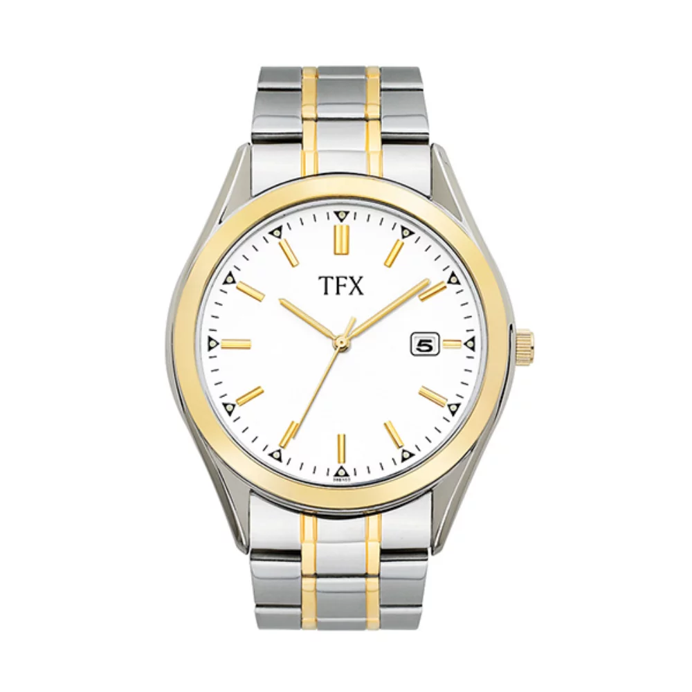 Bulova 38B100 TFX Pair Collection Men Watch - Silver and Gold