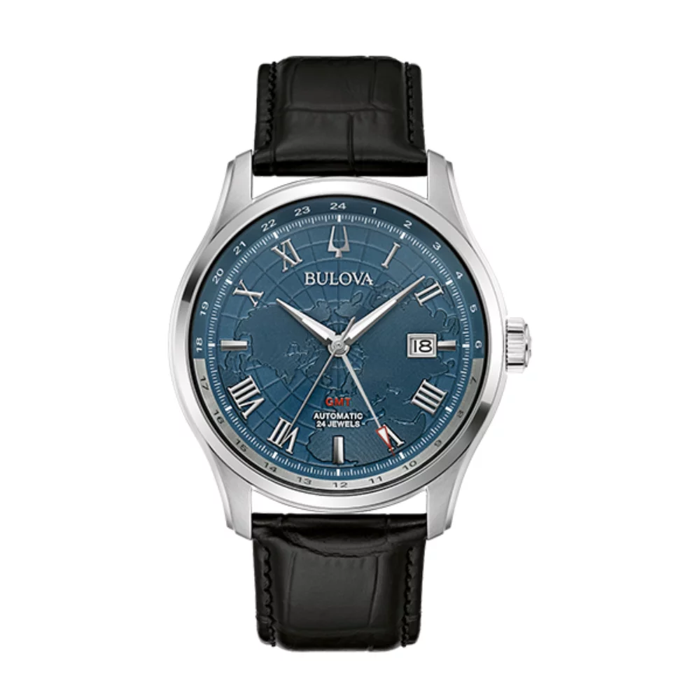 Bulova 96B385 Wilton GMT - Noir & Bleu