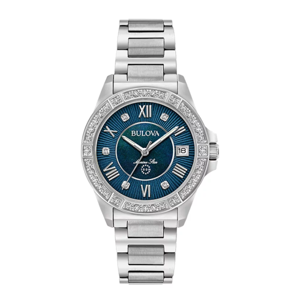 Bulova 96R215 Marine Star - Argent & Bleu