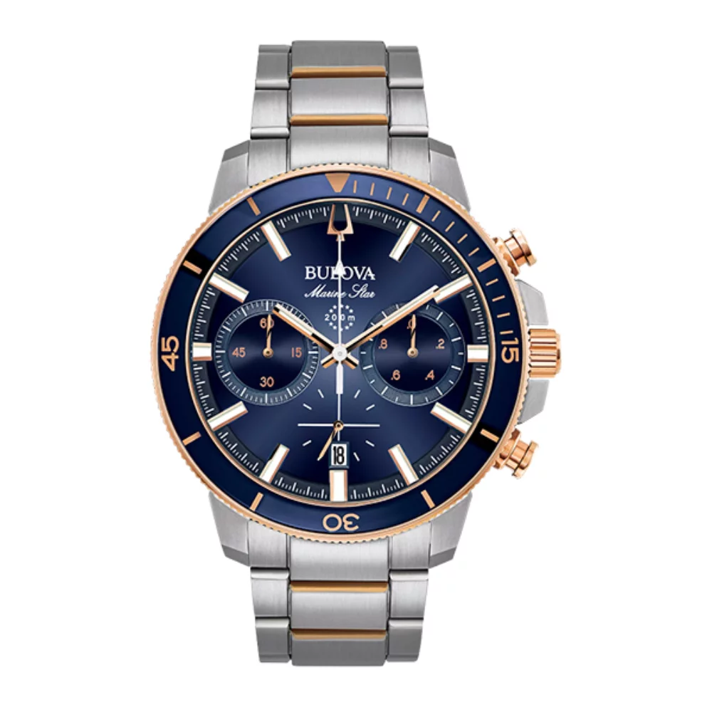 Bulova 98B301 Marine Star - Argent, Bleu & Or Rose
