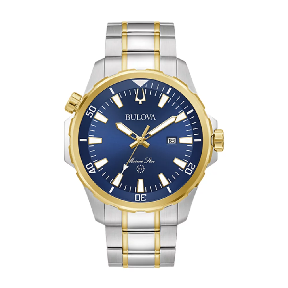Bulova 98B384 Marine Star - Argent, Bleu & Or