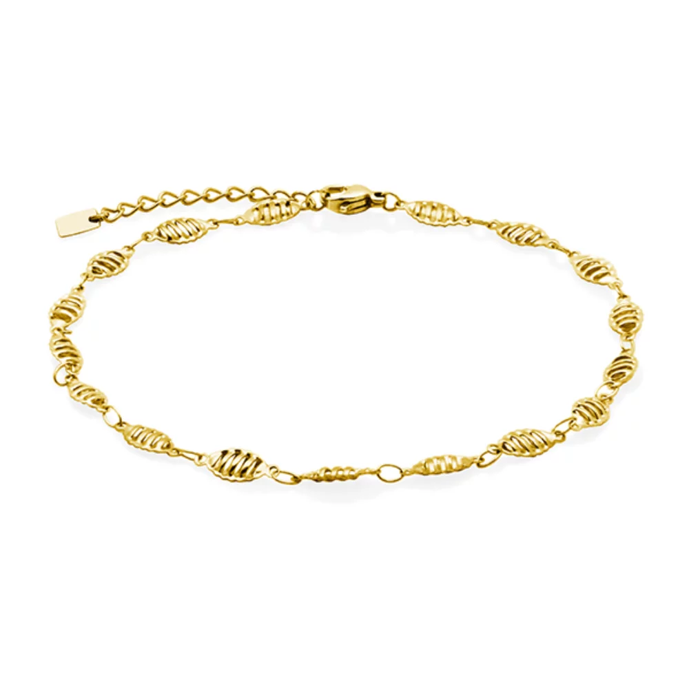 CJ Steelx Twisted Cut Anklet - Gold