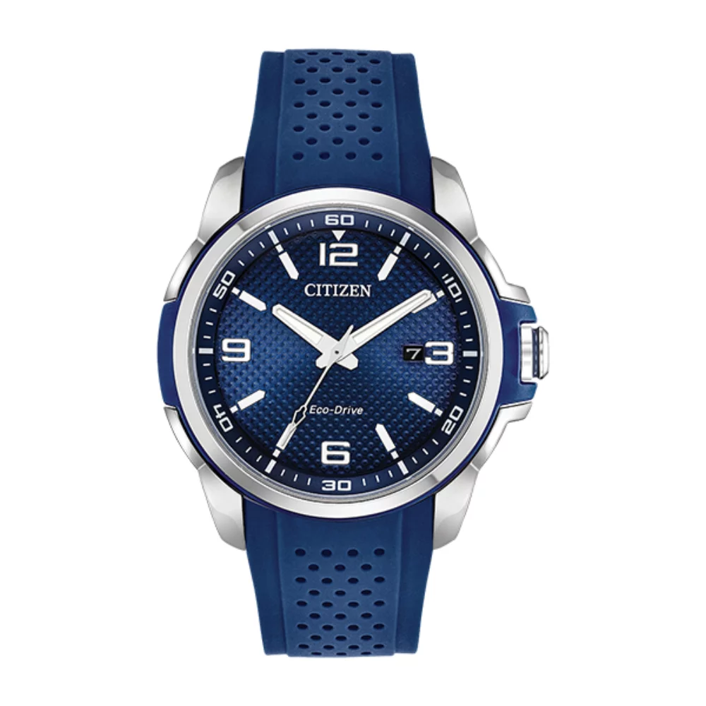 Montre Citizen Weekender - Bracelet en PU bleu