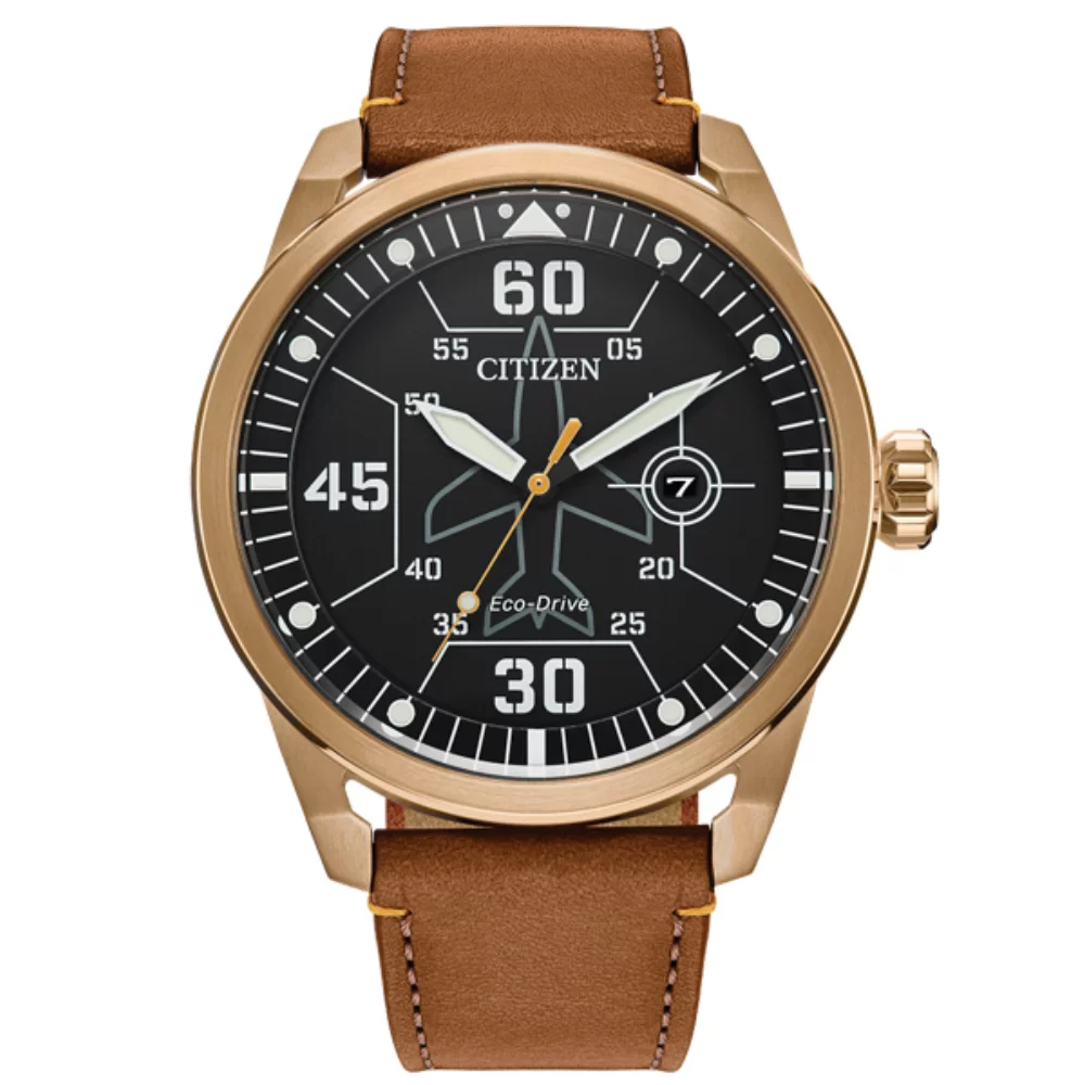 Montre Citizen Avion - Or et Marron