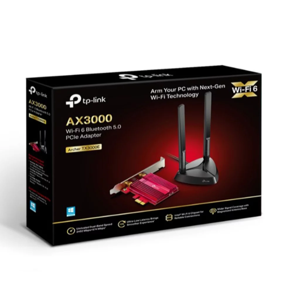 TP-LINK AX3000 Wi-Fi 6 Bluetooth 5.0 PCIe Adapter