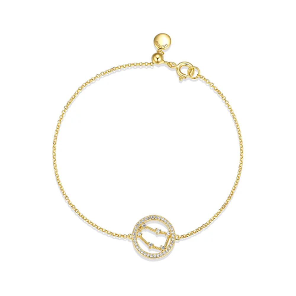 Diamondlite Cubic Zirconia Zodiac collection "Gemini" constellation - Gold