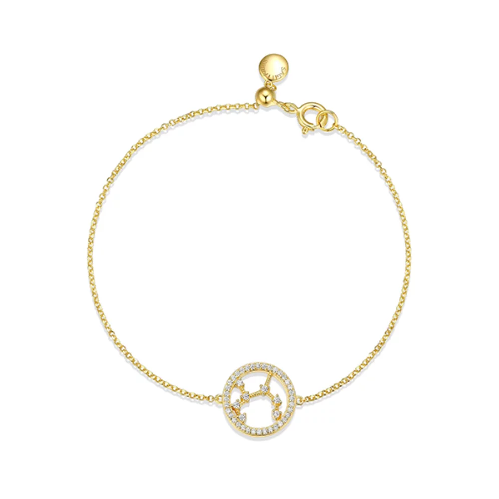 Diamondlite Cubic Zirconia Zodiac collection "Sagittarius" constellation - Gold