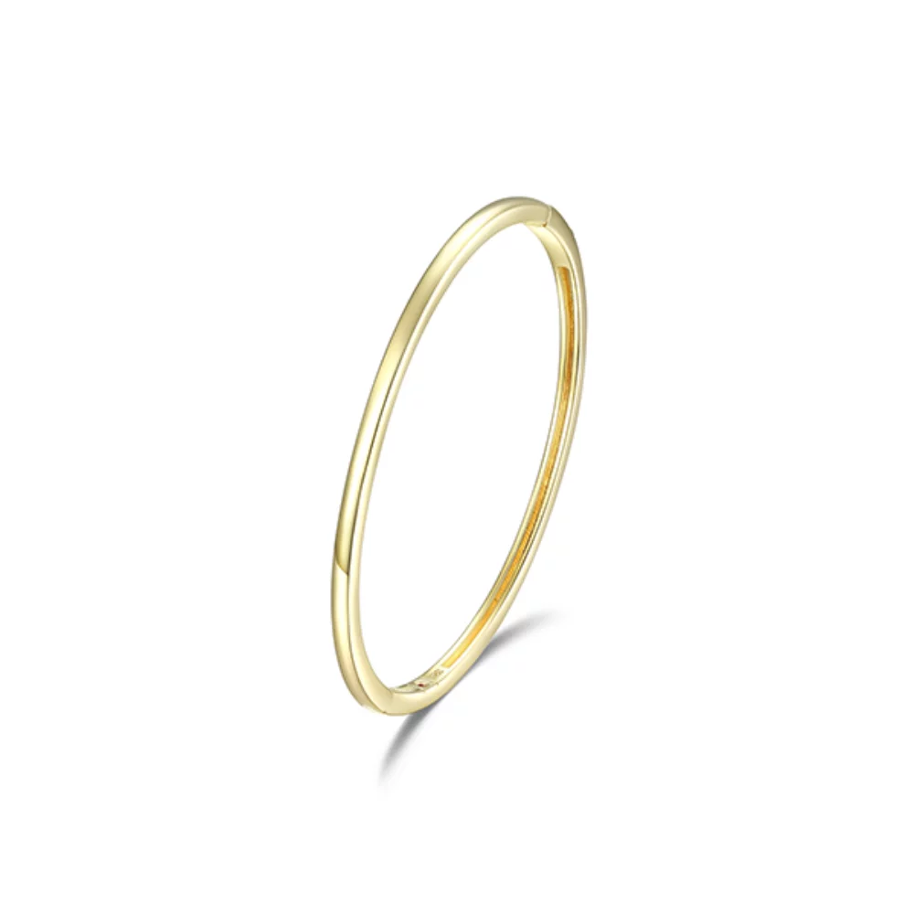 ELLE "Simpatico" 3mm Square Tube Endless Bangle - Gold