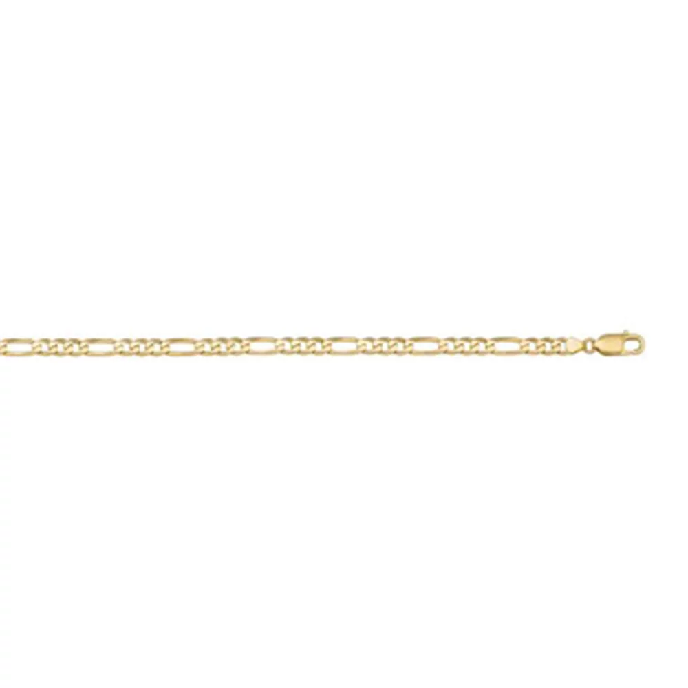 10K Gold Figaro 7" Bracelet - 1.8 gm