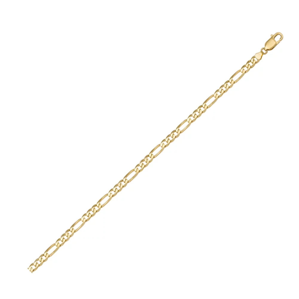 7" 18K Gold Figaro Bracelets - 3.6 gm
