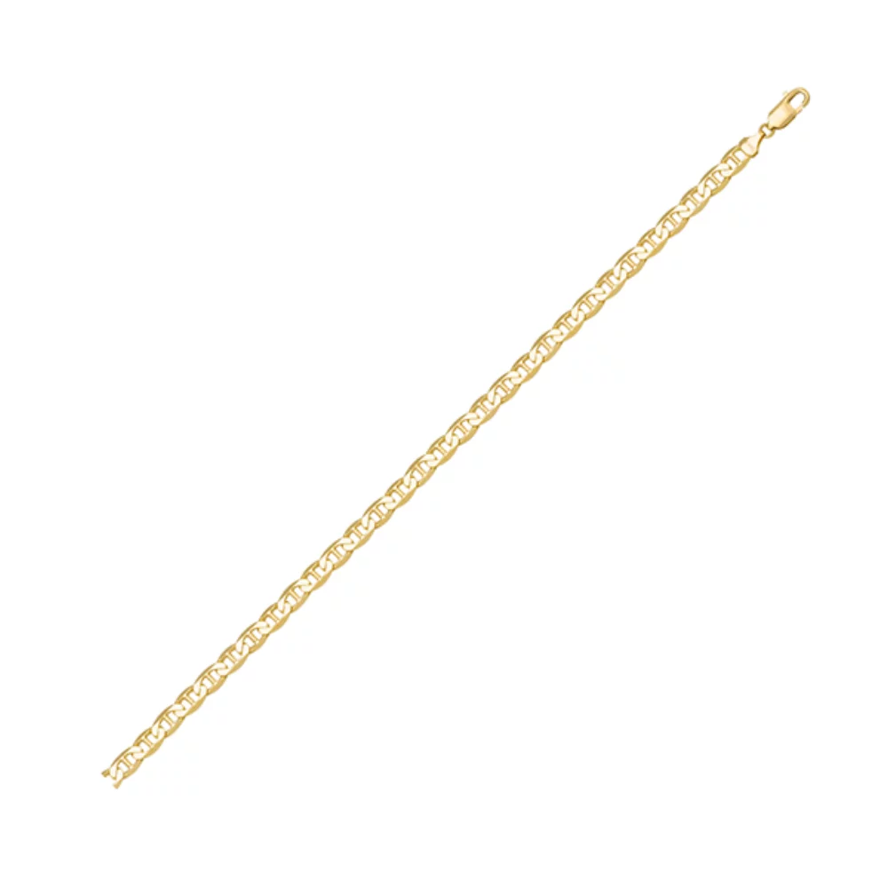 7" 18K Gold Flat Anchor Bracelets - 2.3 gm