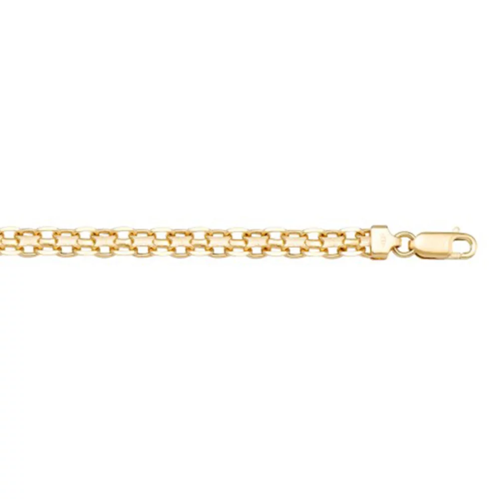 14K Gold Bismark 7" Bracelet - 2.3 gm