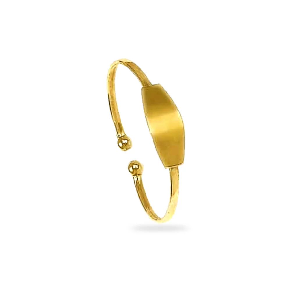 14K Yellow Gold Baby ID Bangle - 2.7gm