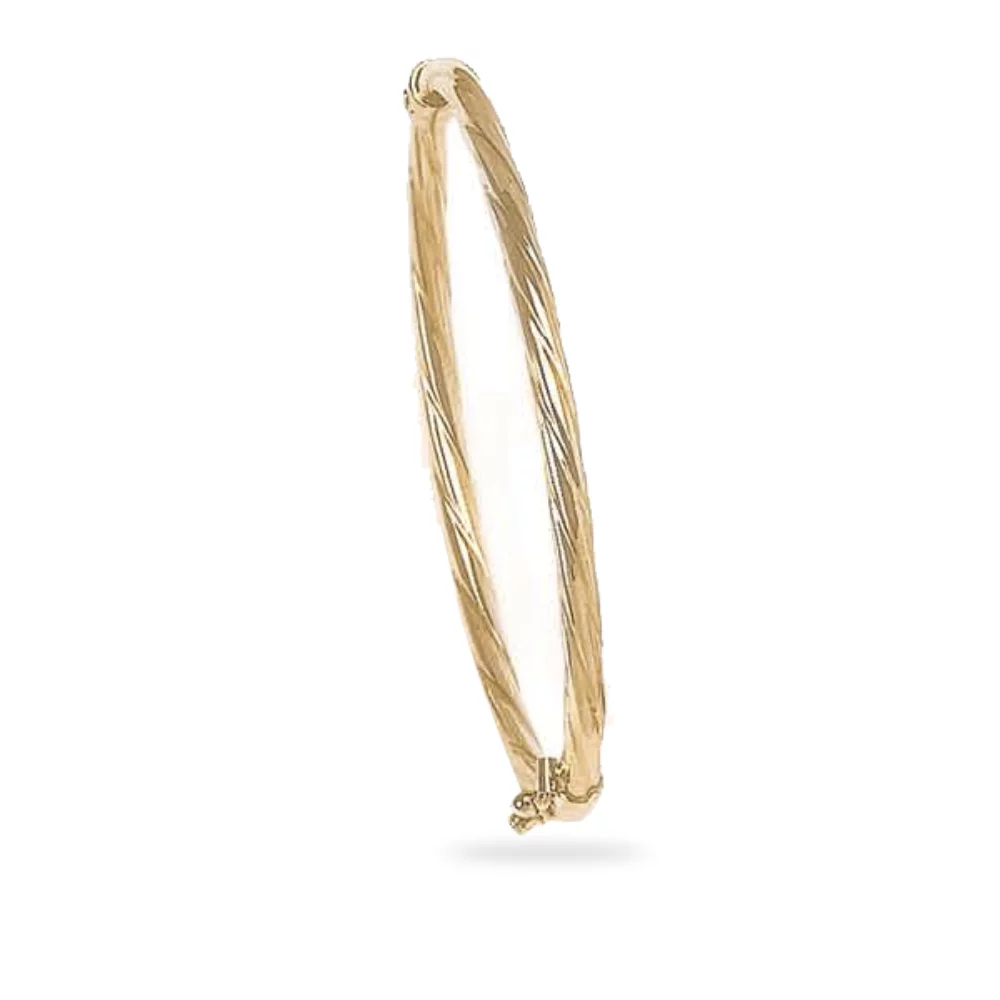 14K Yellow Gold Baby Bangle - 3.5gm