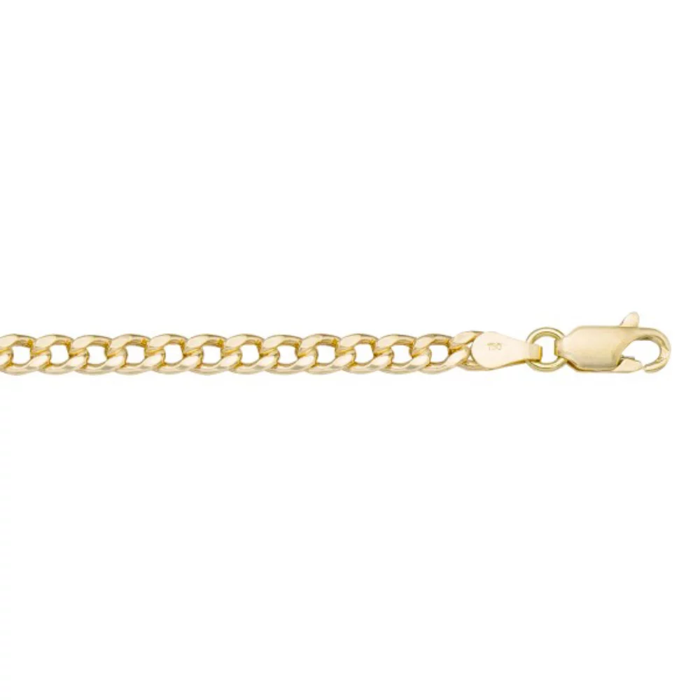 14K Gold Hollow Curb 7" Bracelet - 2.3 gm